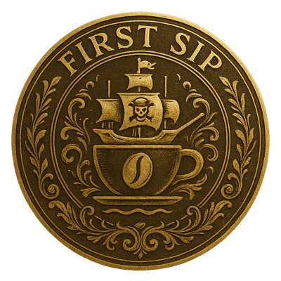 First Sip Coffee Passport Stamp